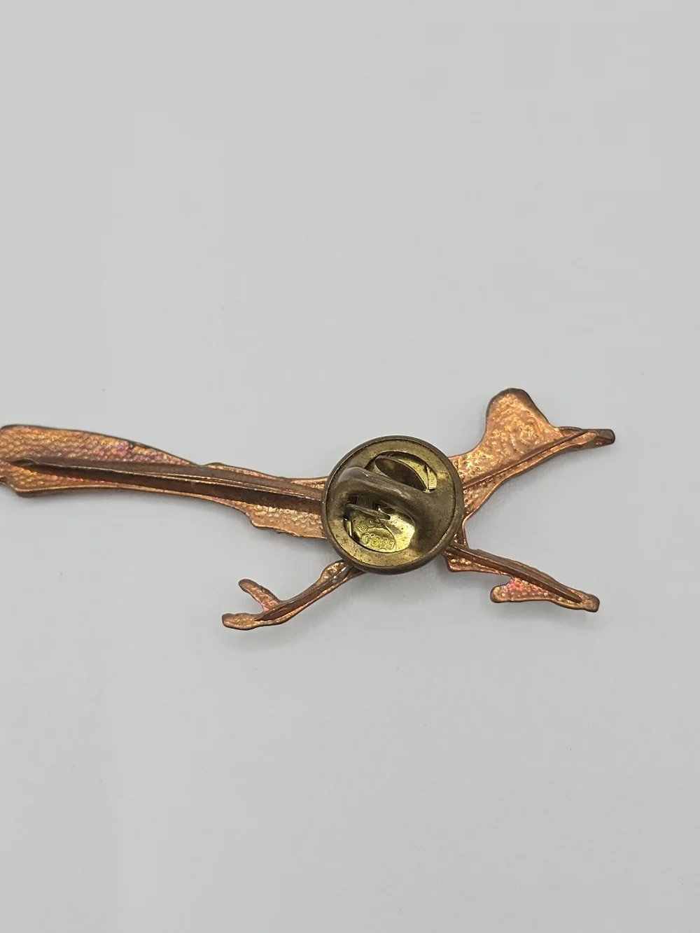 VTG Roadrunner Pin Copper Plated Tie Tack Scatter Lapel Pin Bird 2
